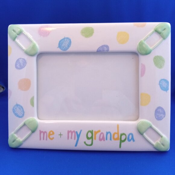 Me & My Grandpa ceramic picture frame for 4 x 6 picture - Picture 1 of 5